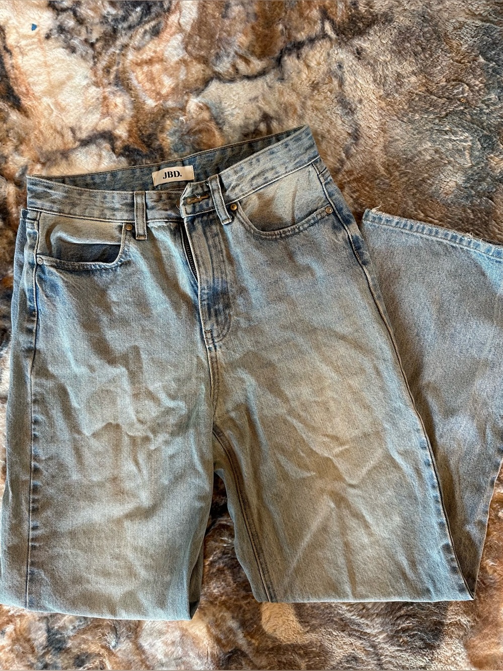 Just Black Light Blue Wide Leg Cotton Denim Jeans | Size 27